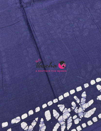 Pure Soft Mul Mul Cotton Sarees - Hand Block Prints - VVMMC009