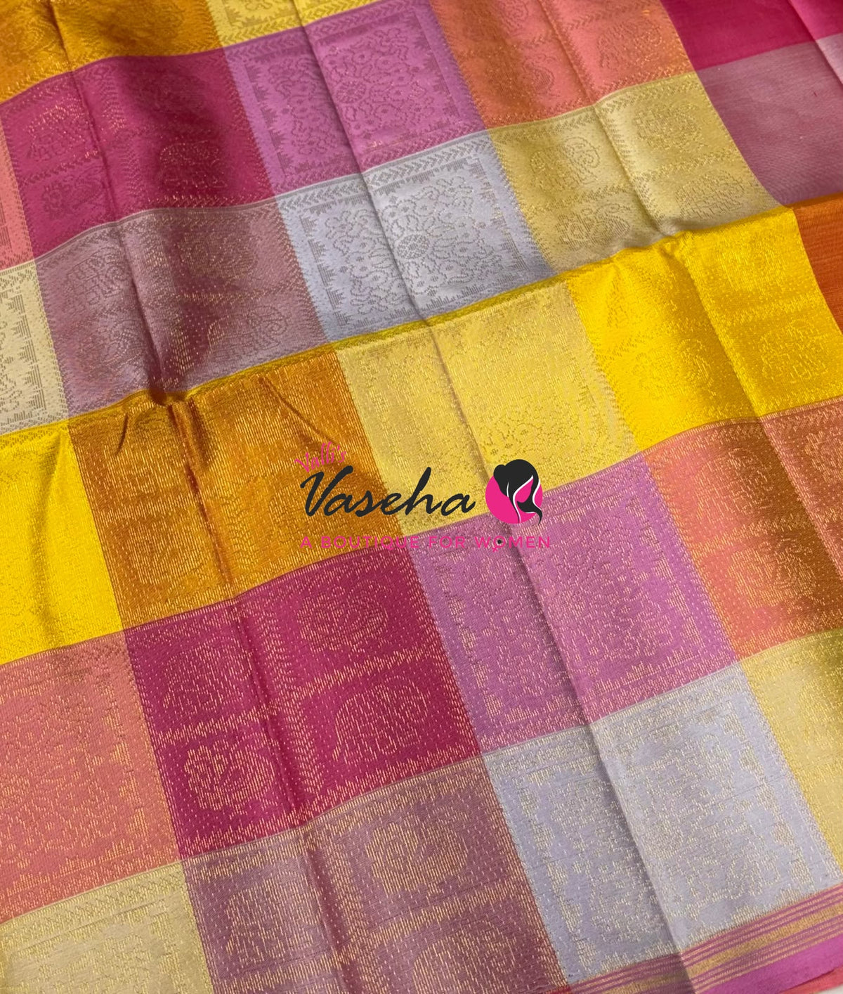 Pure Soft Silk Saree - Partly Pallu -  Half & Half Saree - VVPSS088