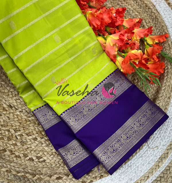 Semi Bridal Kanchi Silk  - Korvai - Premium- VVSKS008