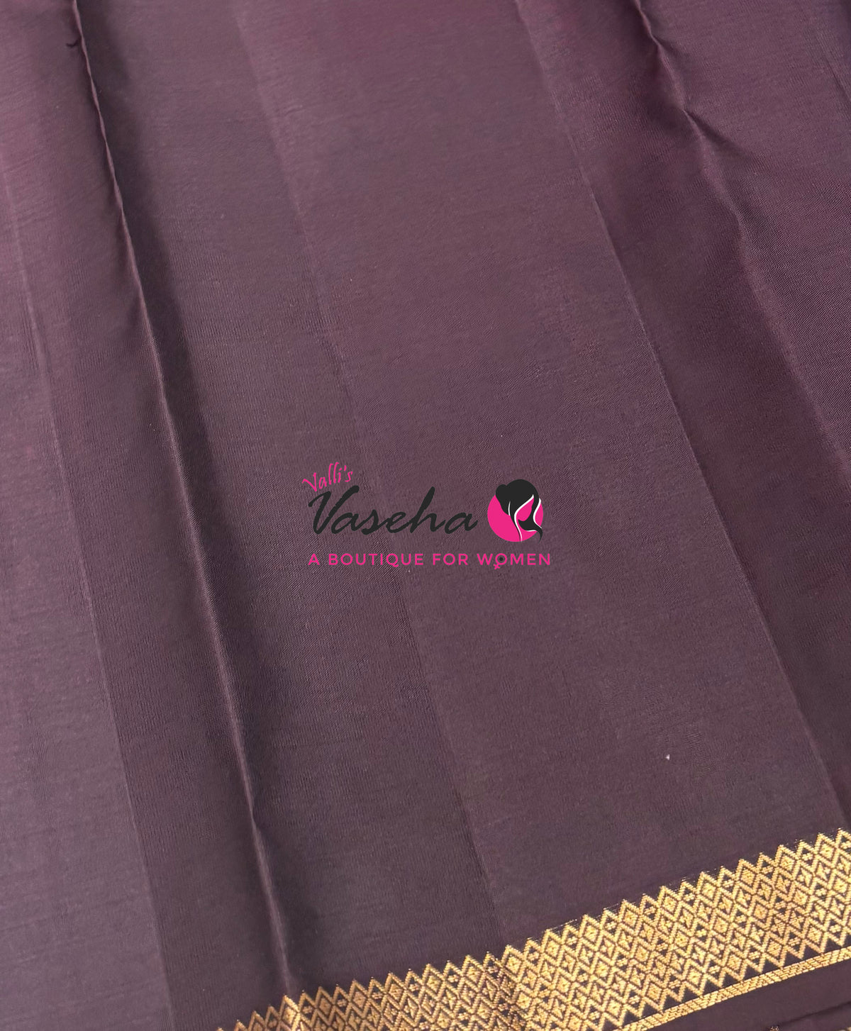 Pure Soft Silk Saree  -  Lavender With Wine Brown Combo - VVPSS146