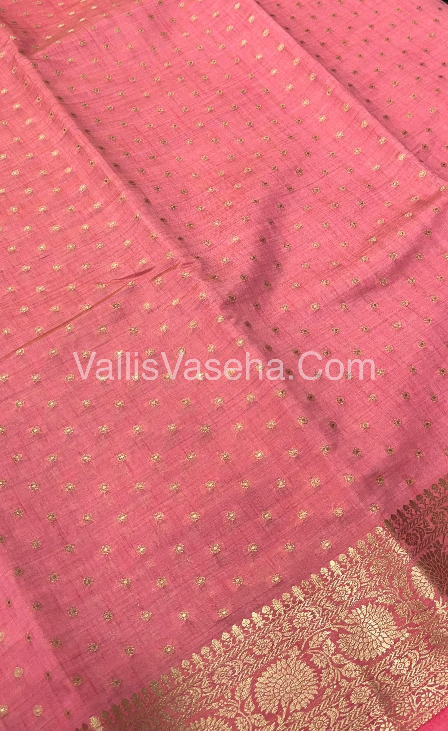 Semi Tussar Silk - Light Peach Shade - VVSTS015
