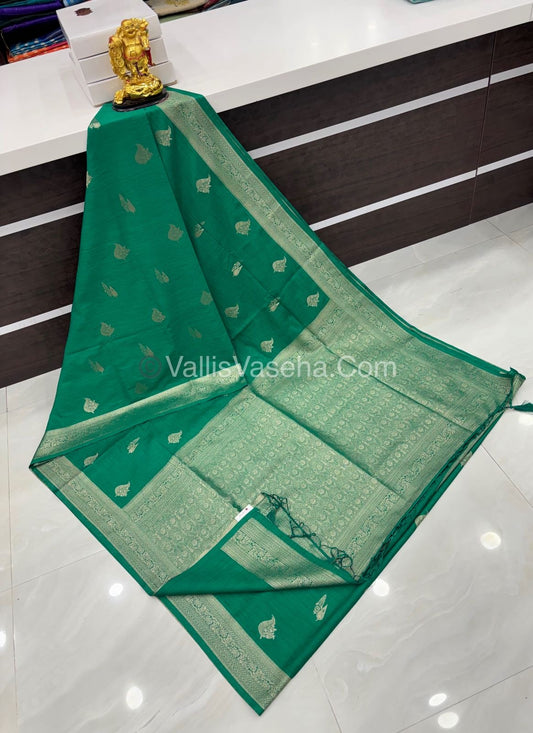 Banarasi - Heritage Silk - Semi Kathan Silk - Green Shade - VVBHS009