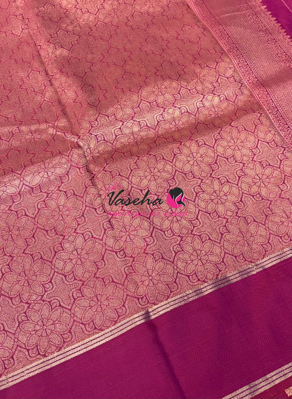 Semi Soft Silk  - Purplish Pink Shade - VVSSS041