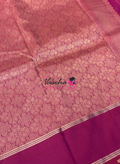 Semi Soft Silk  - Purplish Pink Shade - VVSSS041