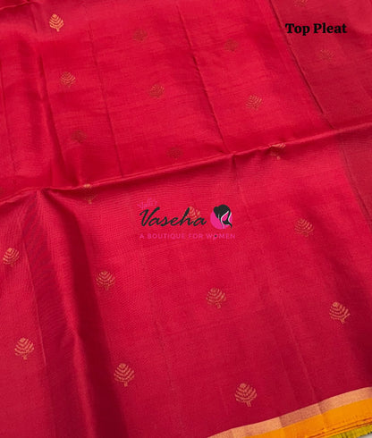 Pure Soft Silk Saree - Partly Pallu -  Half & Half Saree - VVPSS088