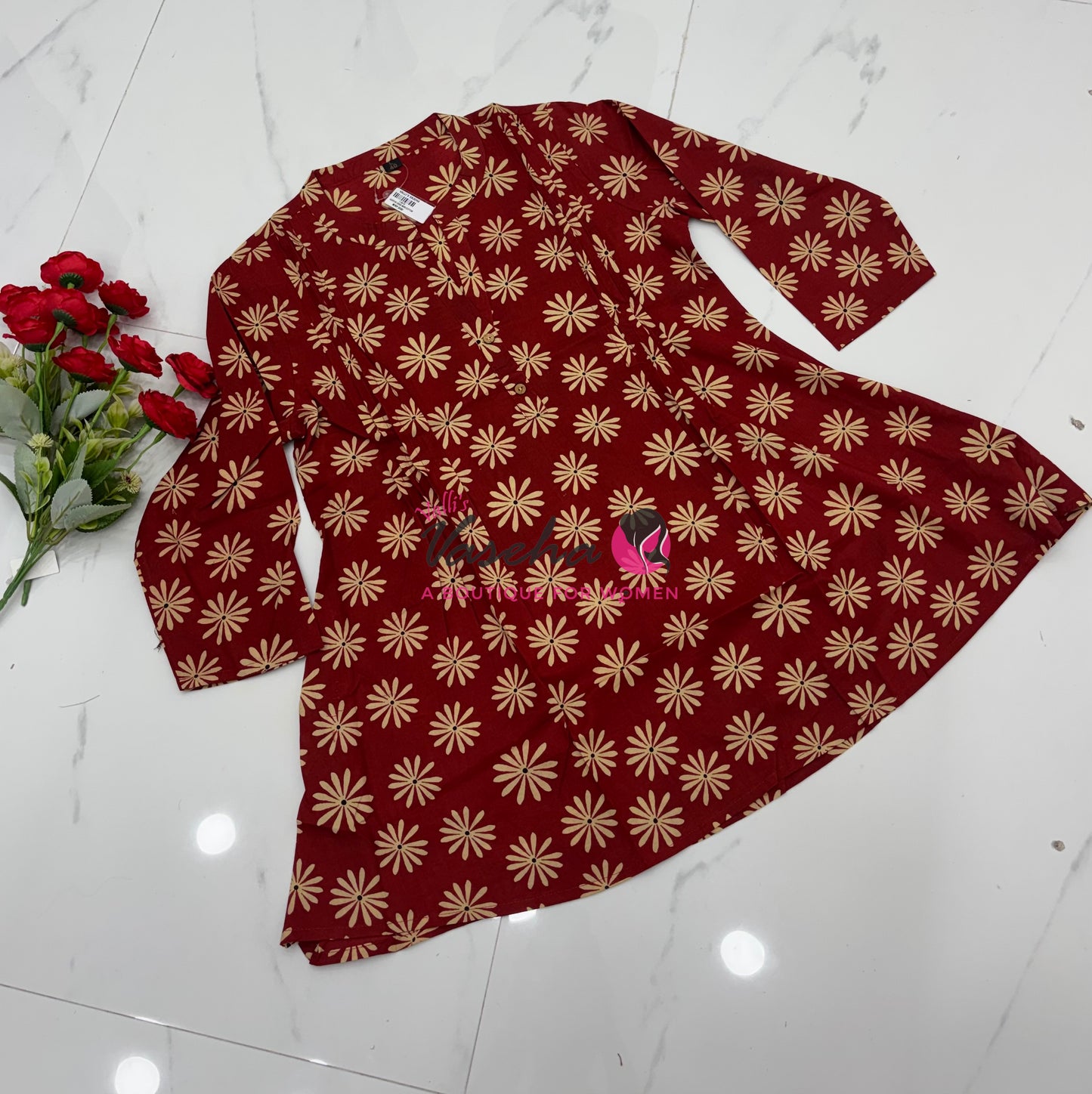 Ready Made - Short Top - Reddish Maroon Color - VVRST001