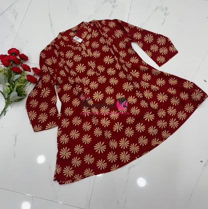 Ready Made - Short Top - Reddish Maroon Color - VVRST001