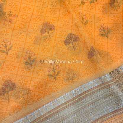 30% less - Offer Saree -   Semi Linen Saree - VVDS006