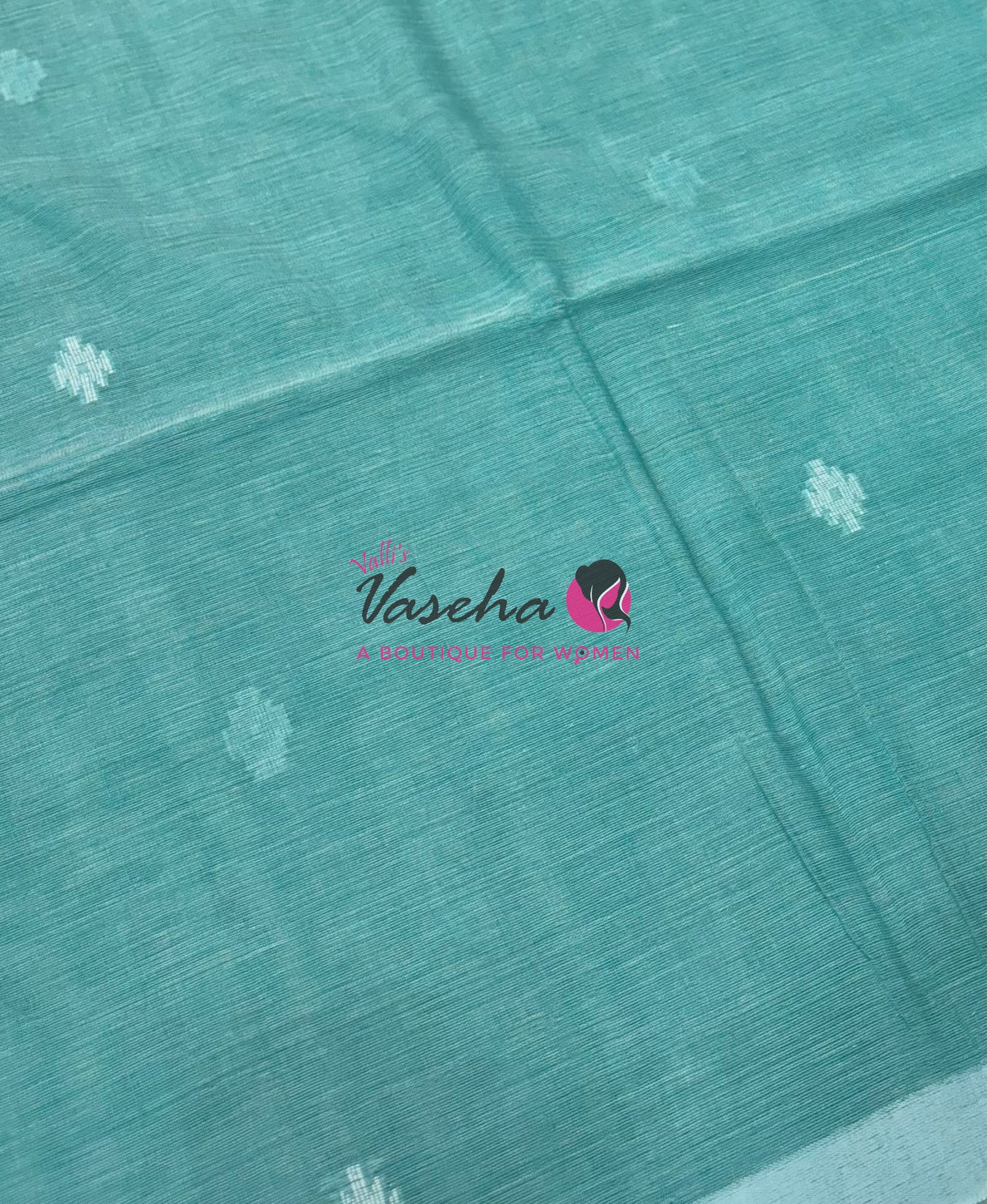 Bengal Kaddhi Cotton Saree | VVBKC002 | Sea Blue Shade