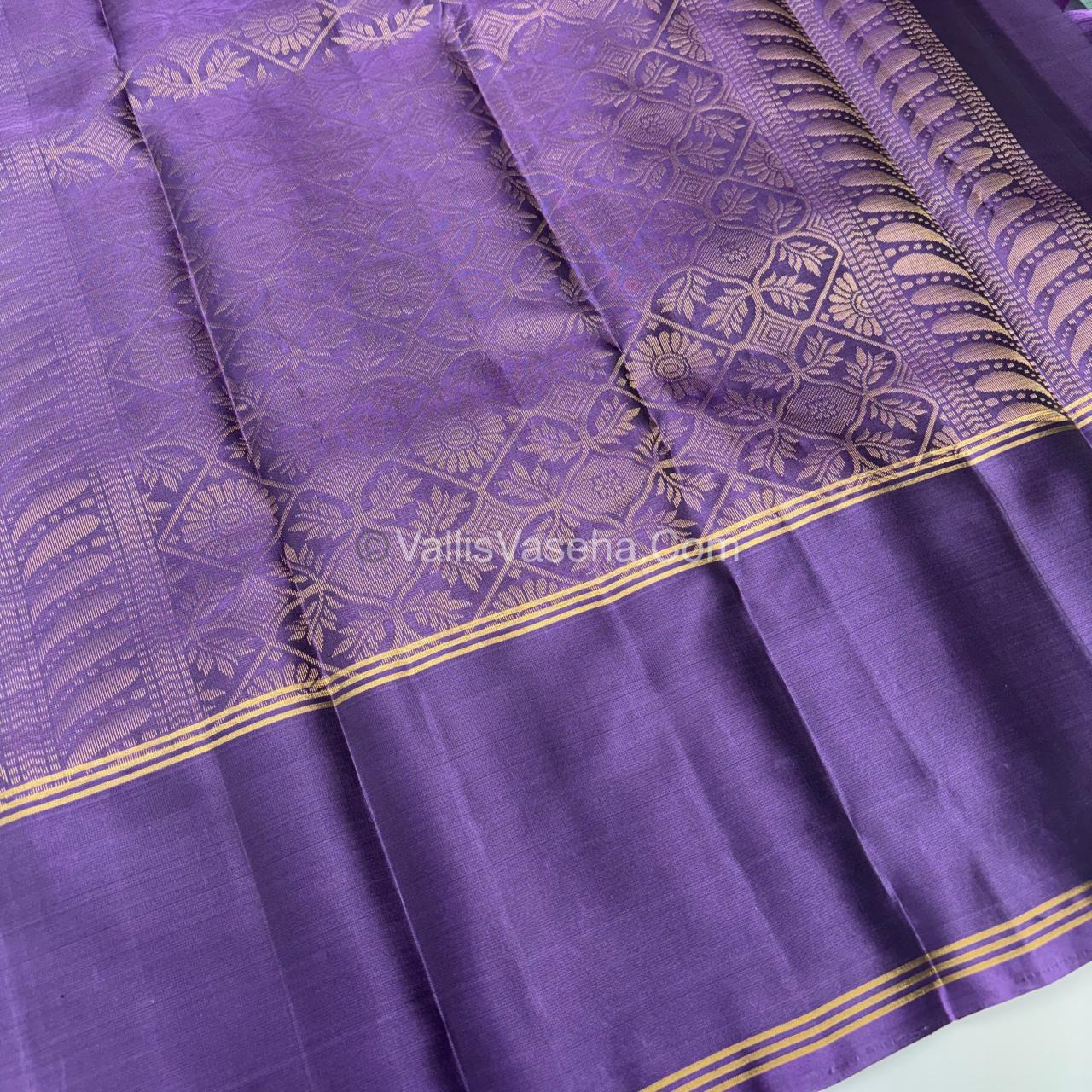 Half Mix - Pure Soft Silk Saree - Long Retta Petta Border with Butta - VVPSS050