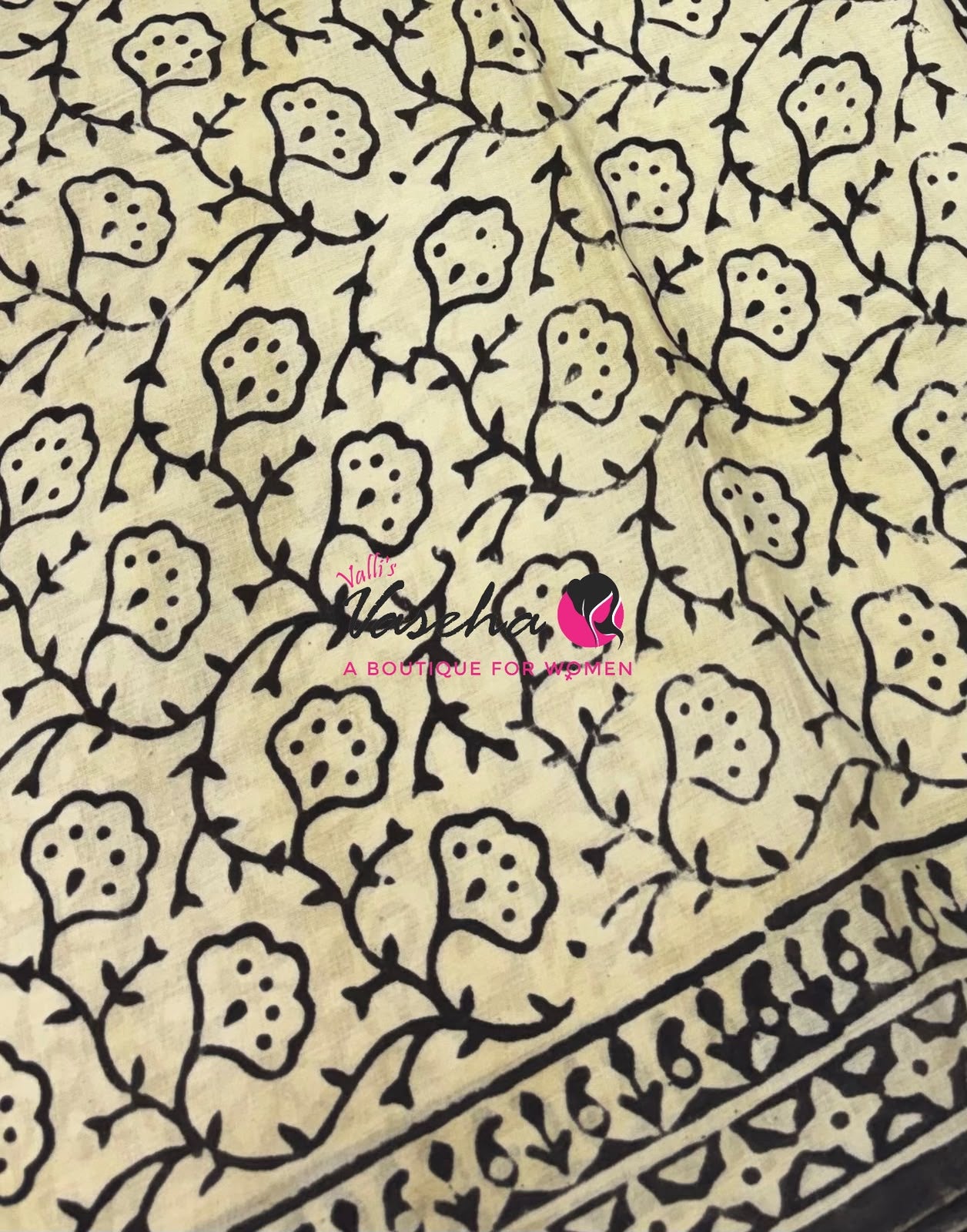 Pure Soft Mul Mul Cotton Sarees - Hand Block Prints - VVMMC009