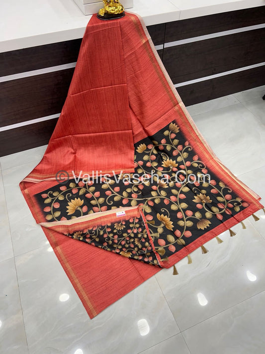 Art Silk / Semi Gicha Tussar Saree  - VVSGT002