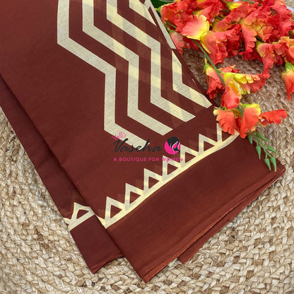 Pure Soft Mul Mul Cotton Sarees - Hand Block Prints - VVMMC011