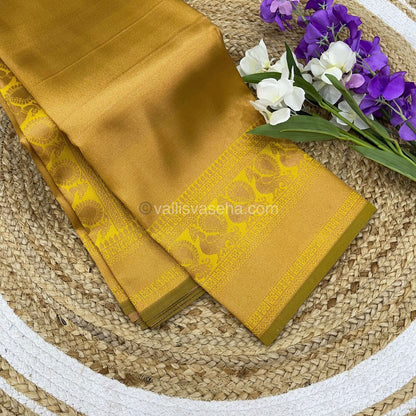 Semi Silk Saree - Kanchi Semi Silk Style - Peacock Border - VVSSS006