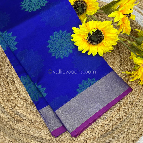 Banarasi - Kora Tanchoi - Star Flower Pattern - Semi Soft Silk Saree - VVKTS001