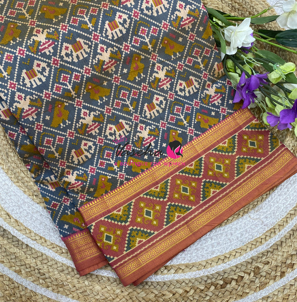 Semi Patola | Printed Silk Saree - Combo - VVSPS002