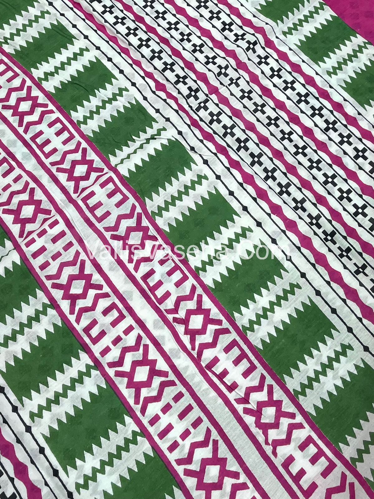 Pure Soft Mul Mul Cotton Sarees - Hand Block Prints - VVMMC008