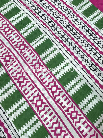 Pure Soft Mul Mul Cotton Sarees - Hand Block Prints - VVMMC008