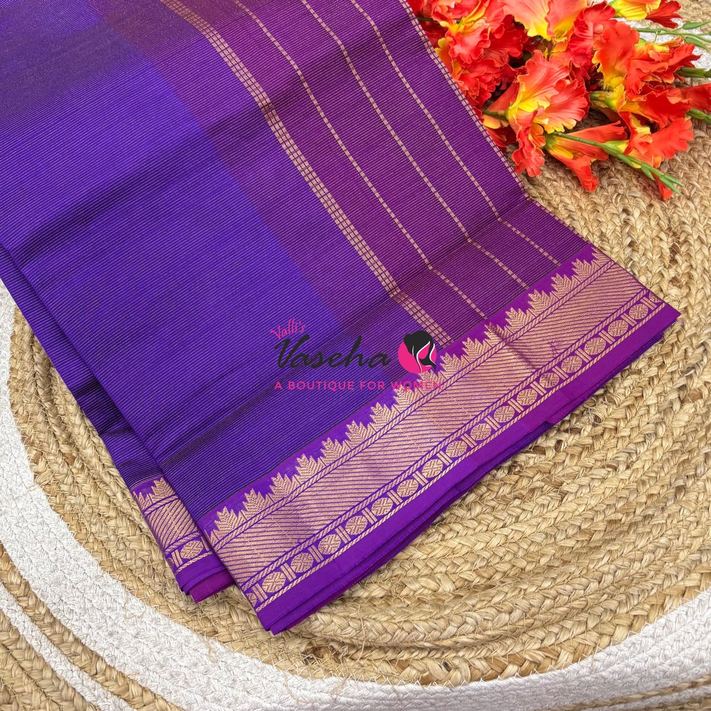 Semi Silk Cotton Saree | Vairavoosi  Design |VVSSC017