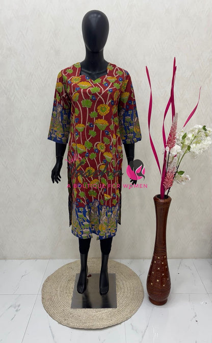 Ready Made - Kalamkari Kurti -VVRKK001