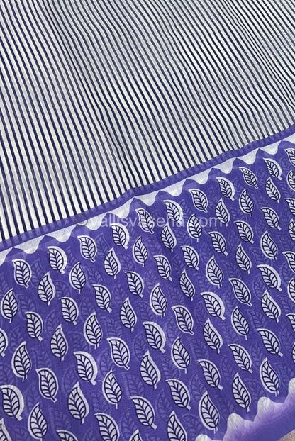 Semi Chanderi Saree - Lavender Shade - VVSCS004