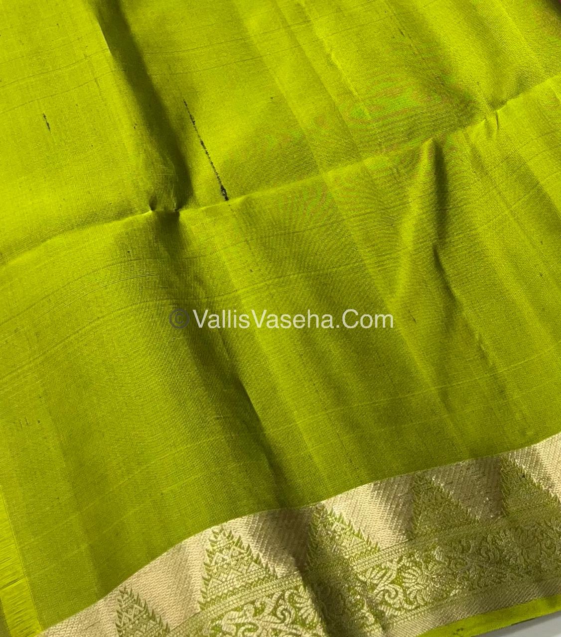 Pure Soft Silk Saree - Maroon & Green Combo - VVPSS048