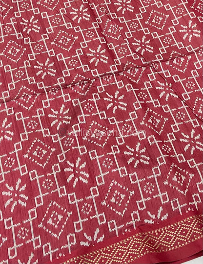 Semi Raw Silk with Zig Zag  Design Weaving - VVRS003