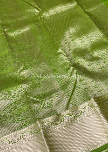 Semi Bridal Kanchipuram Silk - Purple With Green Shade  - VVSBK001