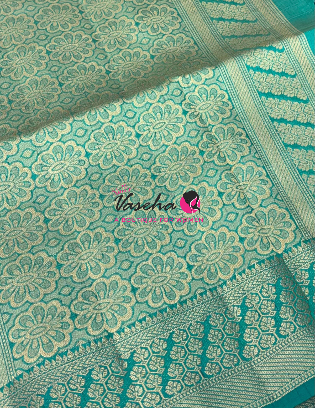 Semi Tussar Silk -  Blue Shade - Purple Shade - VVSTS071