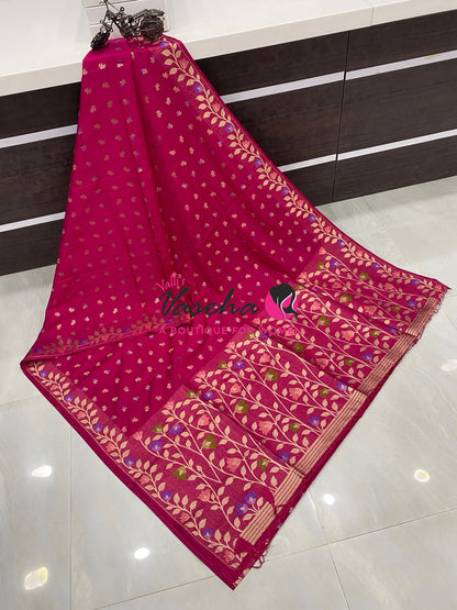 Banarasi - Heritage Meenakari Silk - Pink Shade - VVBHS012