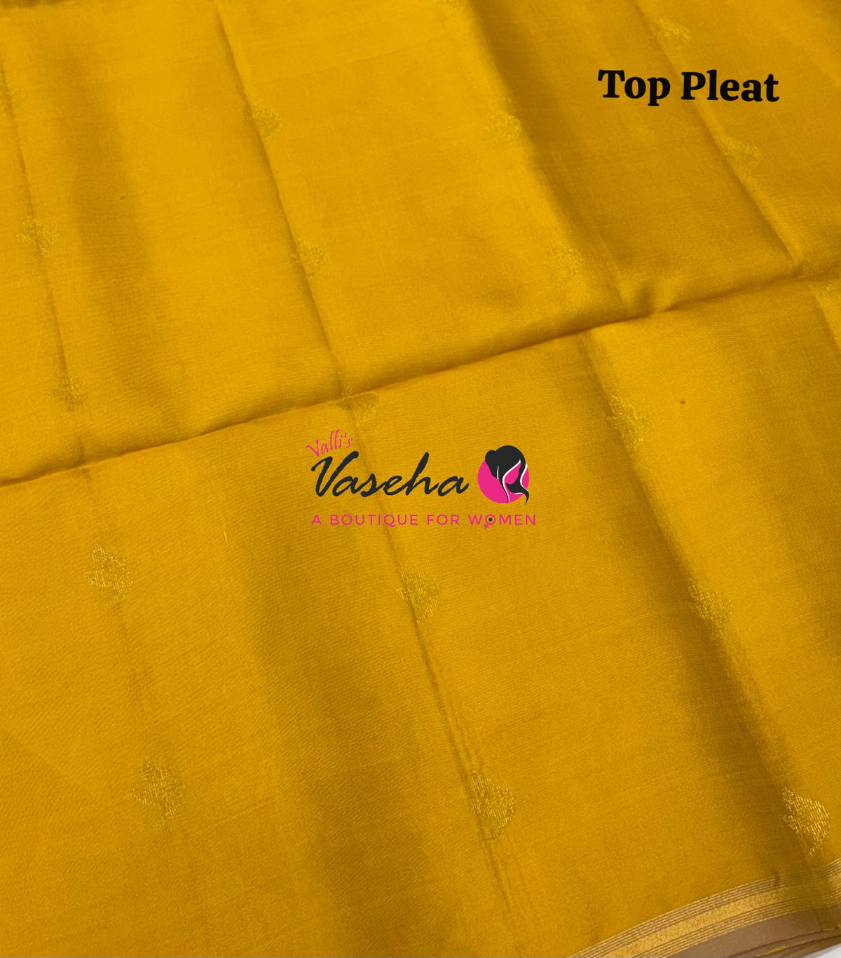 Pure Soft Silk Saree - Partly Pallu -  Half & Half Saree - Mustard Yellow  - VVPSS088