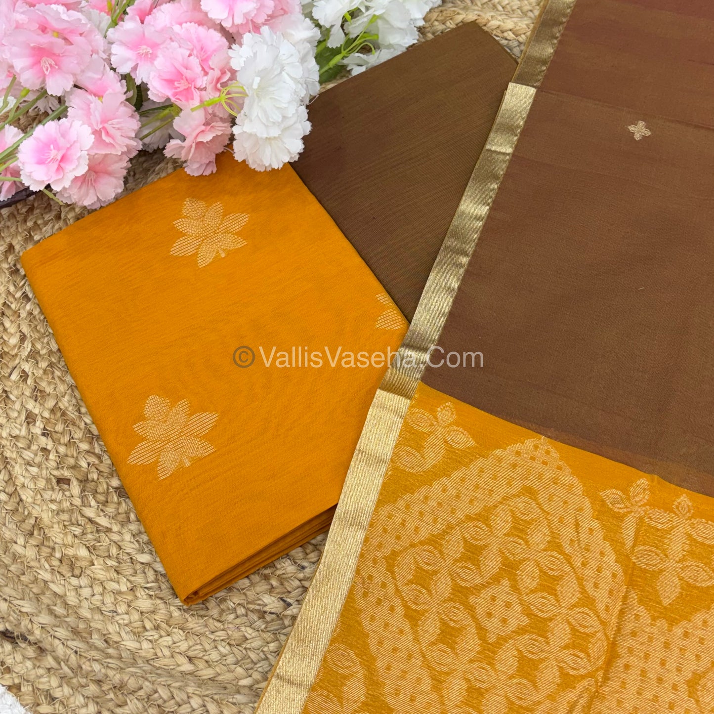 Unstitched Salwar Material -Silk Cotton - VVUSM006