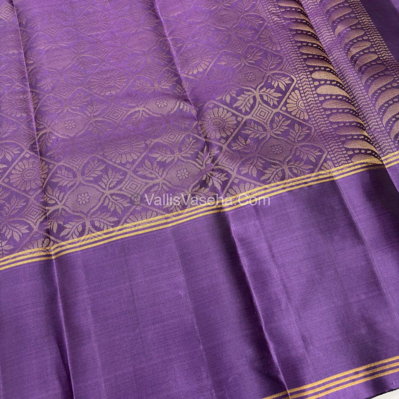 Half Mix - Pure Soft Silk Saree - Long Retta Petta Border with Butta - VVPSS050