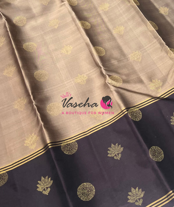 Half Mix - Pure Soft Silk Saree - Long Retta Petta Border with Butta - VVPSS084