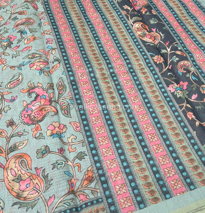 Semi Chanderi Saree - Digital Printed - VVSCD001