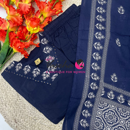 Ready Made | Anarkali |Salwar, Kameez & Duppatta(3pc)|Cotton |VVAS007