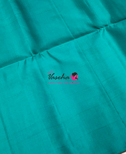 Pure Soft Silk Saree - Maroon & Blue Shade - VVPSS055