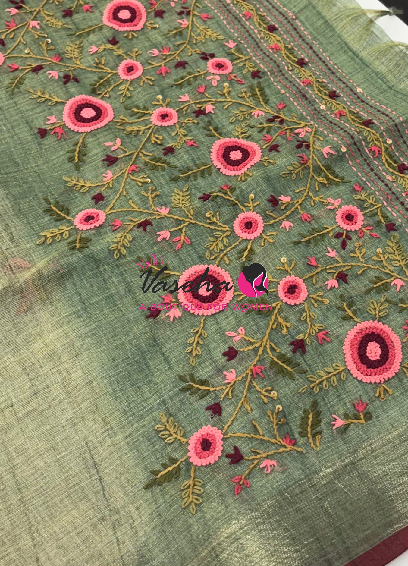 French Knot - Tissue Saree  - VVLFN021