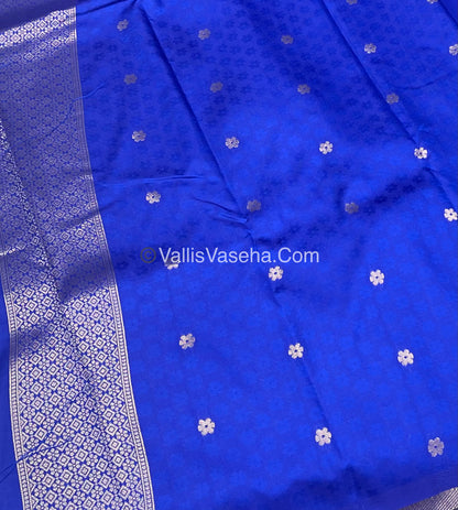 Semi Soft Silk - Border less - Blue Shade -VVSSS010