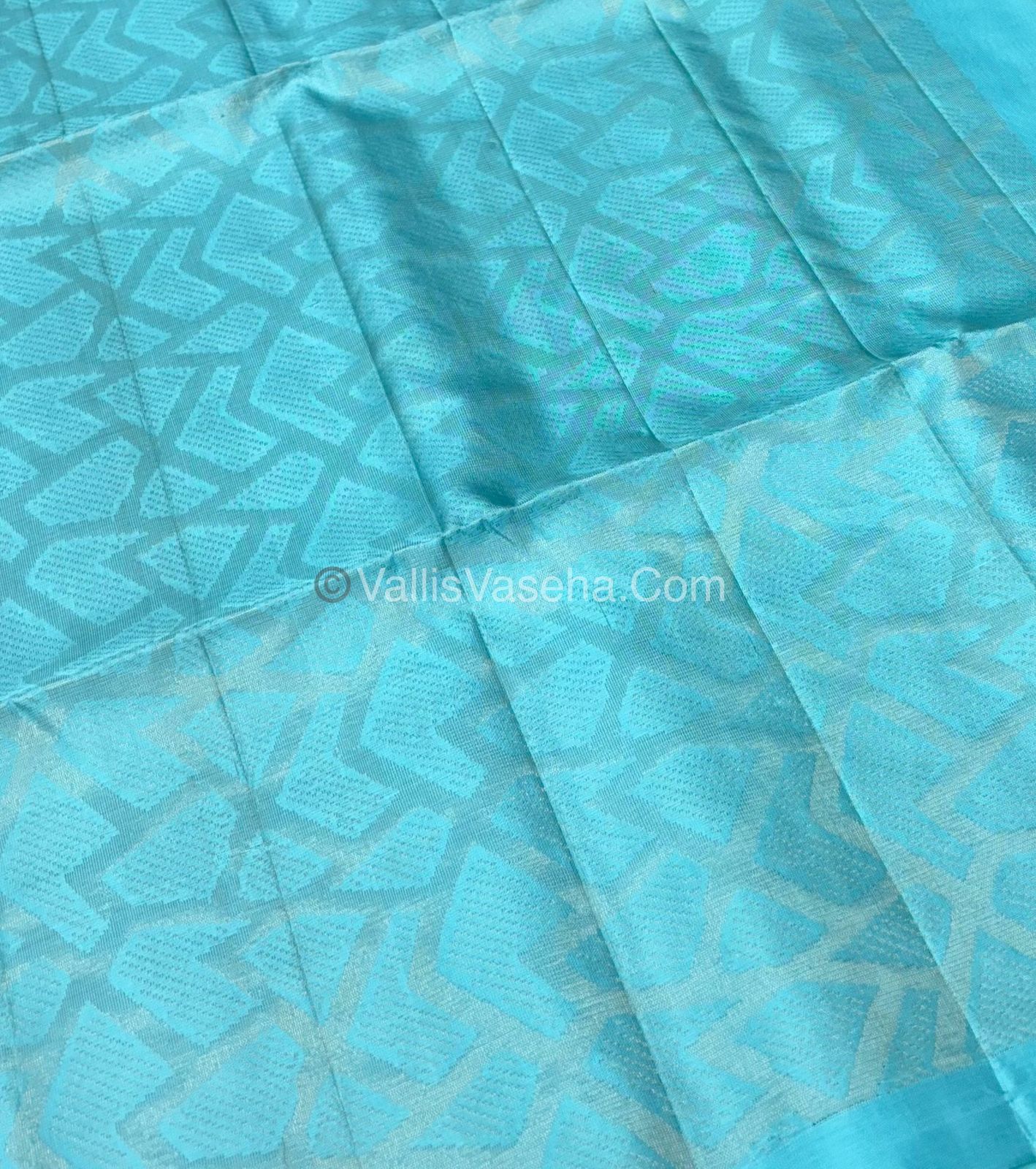 Pure Soft Silk Saree - Light weight - Borderless - Very Light Blue  - VVPSS027