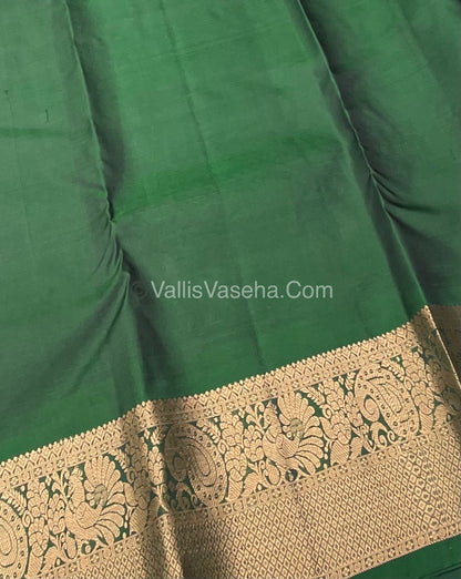Half Mix - Pure Soft Silk Saree - Onion Pink & Green Shade - VVPSS031