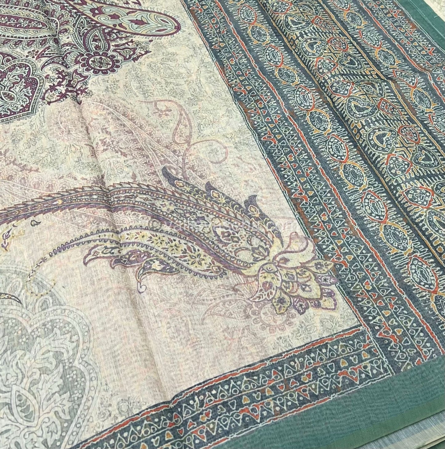 Semi Chanderi Saree - Digital Printed - VVSCD001