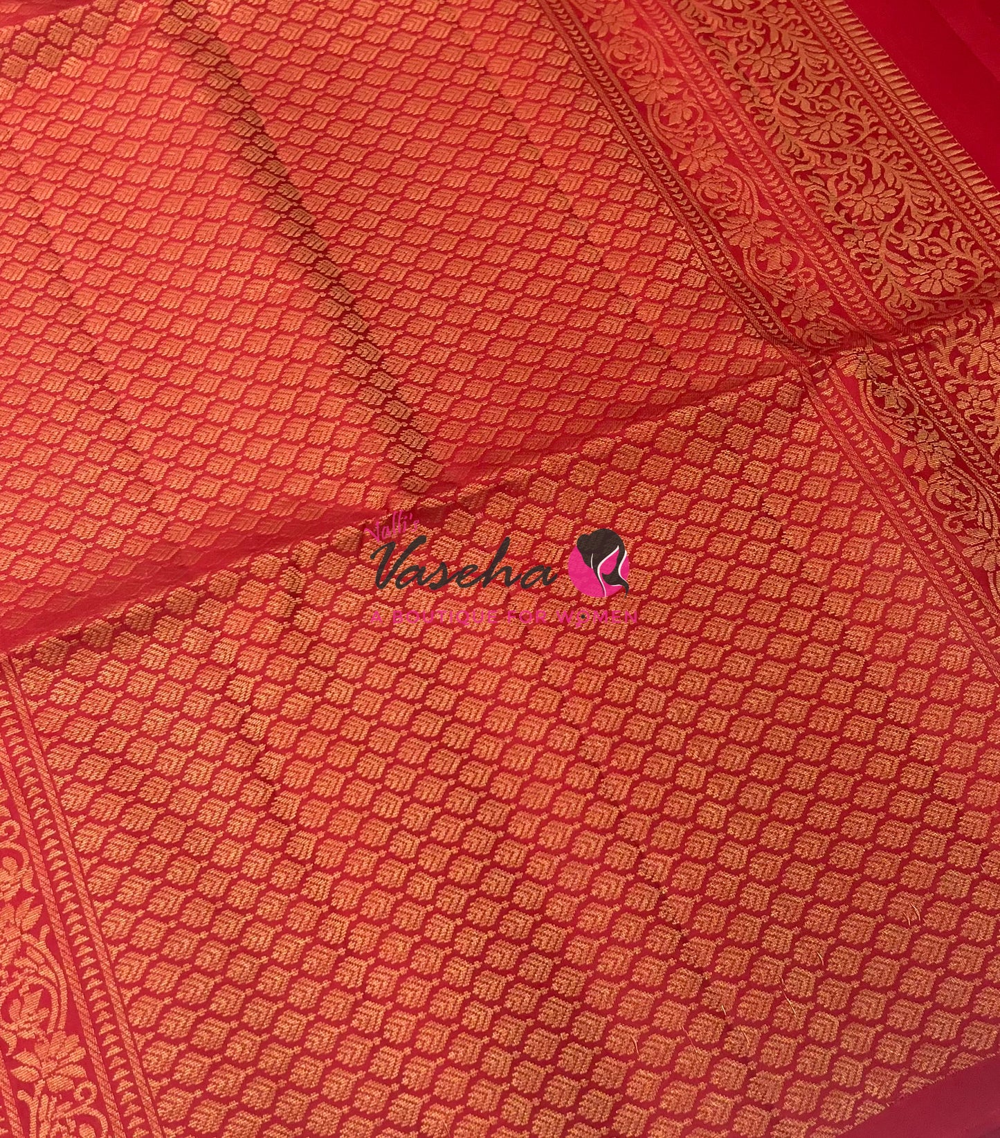 Pure Soft Silk Saree - Border Less - Red Shade - VVPSS078