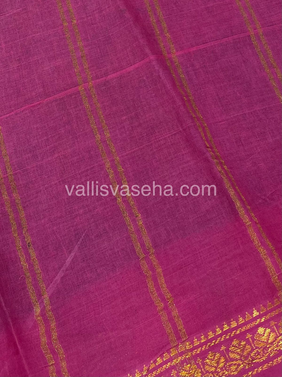 Sungudi Cotton Saree  - Tamil Letters Print - VVSTP001