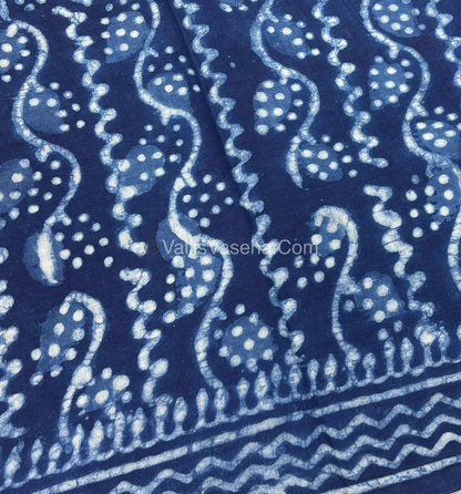 Pure Soft Mul Mul Cotton Sarees - Hand Block Prints - VVMMC006