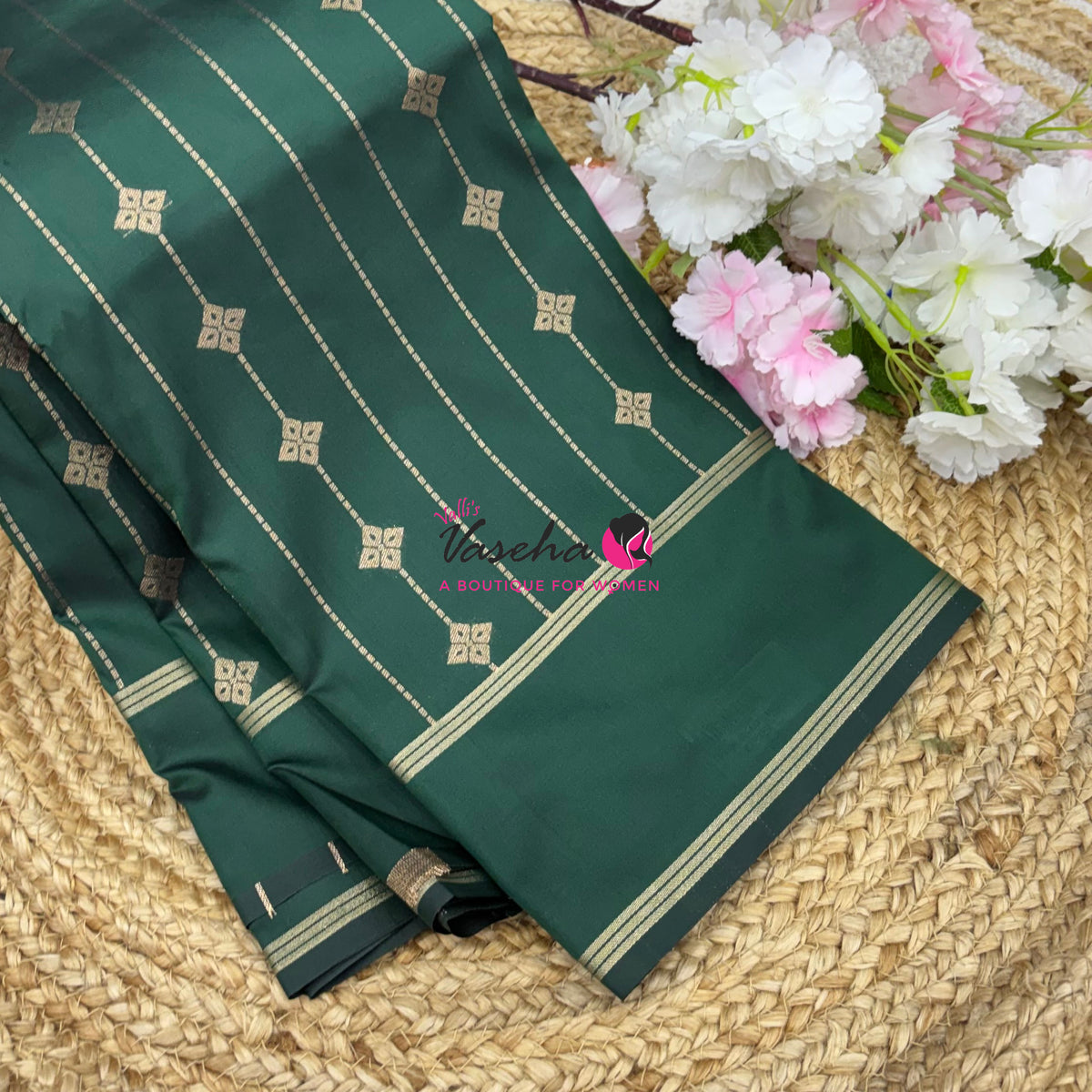 Semi Soft Silk  - Green  Shade - VVSSS041