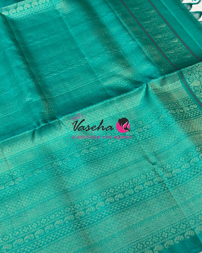 Pure Soft Silk Saree - Purple  & Blue Combo - 1 - VVPSS055