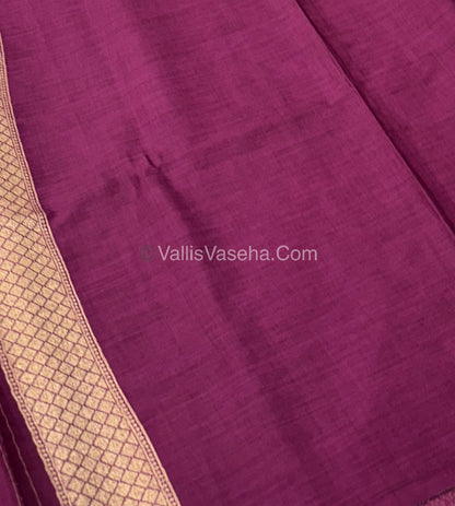 Banarasi - Heritage Silk - Semi Kathan Silk -  Wine Shade - VVBHS007