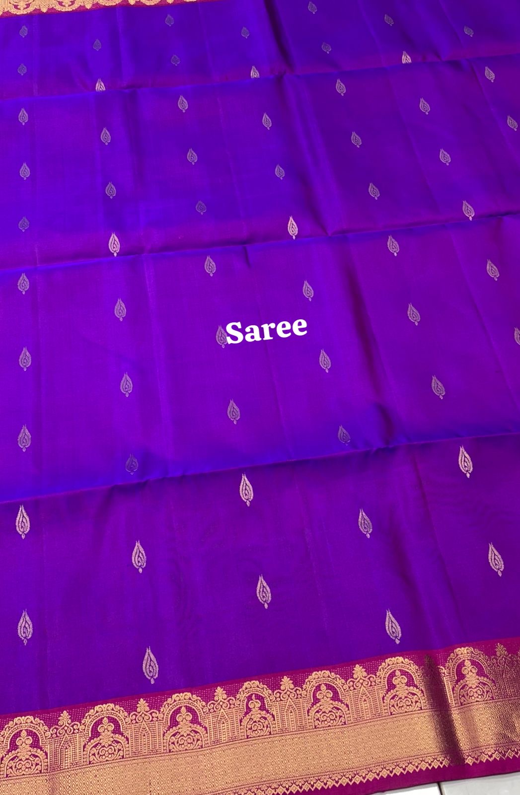 Pure Soft Silk Saree - Kanchi border - Purplish Pink Combo - VVPSS015