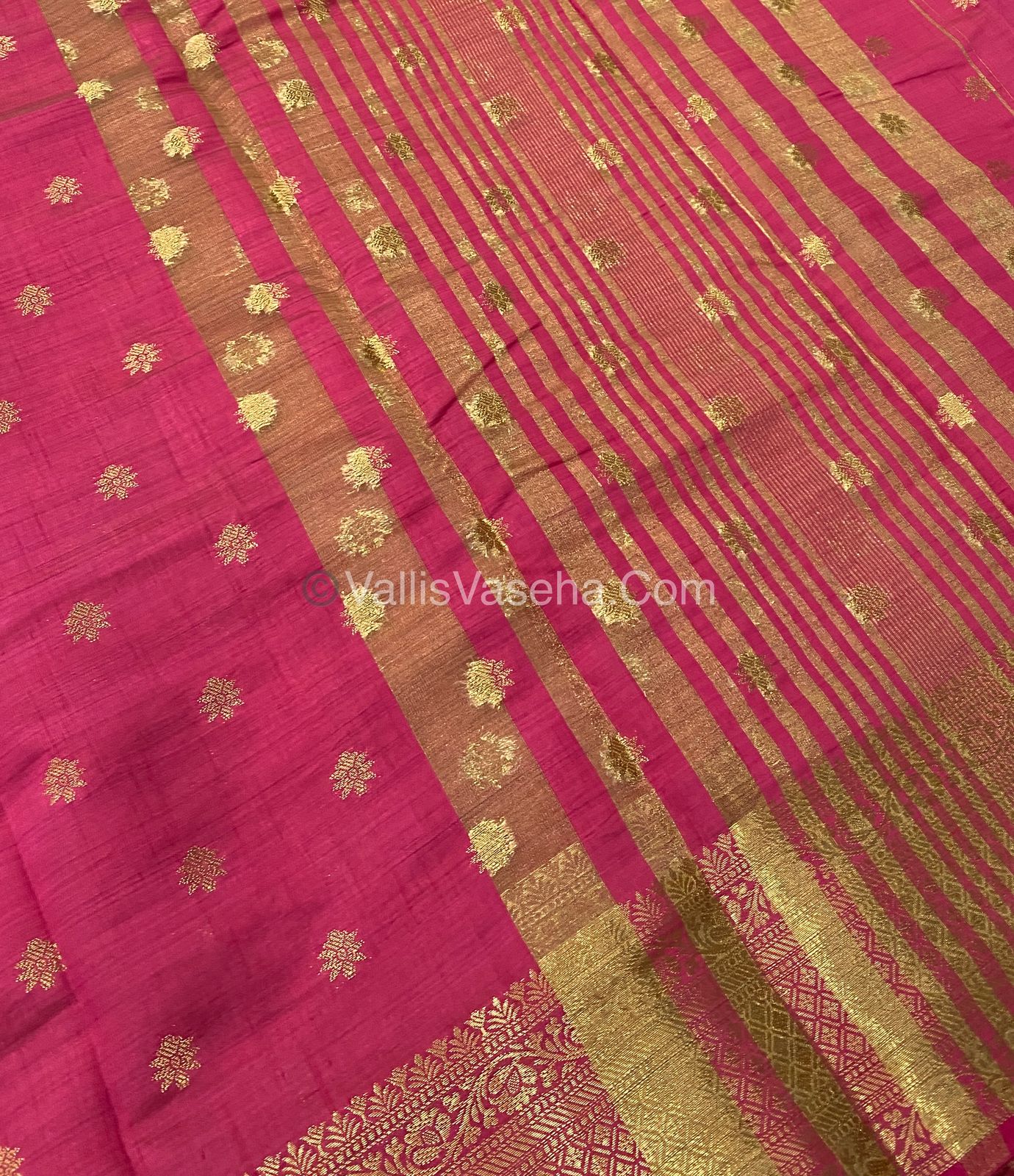 Semi Tussar Silk  - Dark Peach Shade - VVSTS014